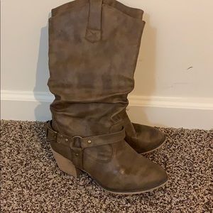 Tan cowboy boots